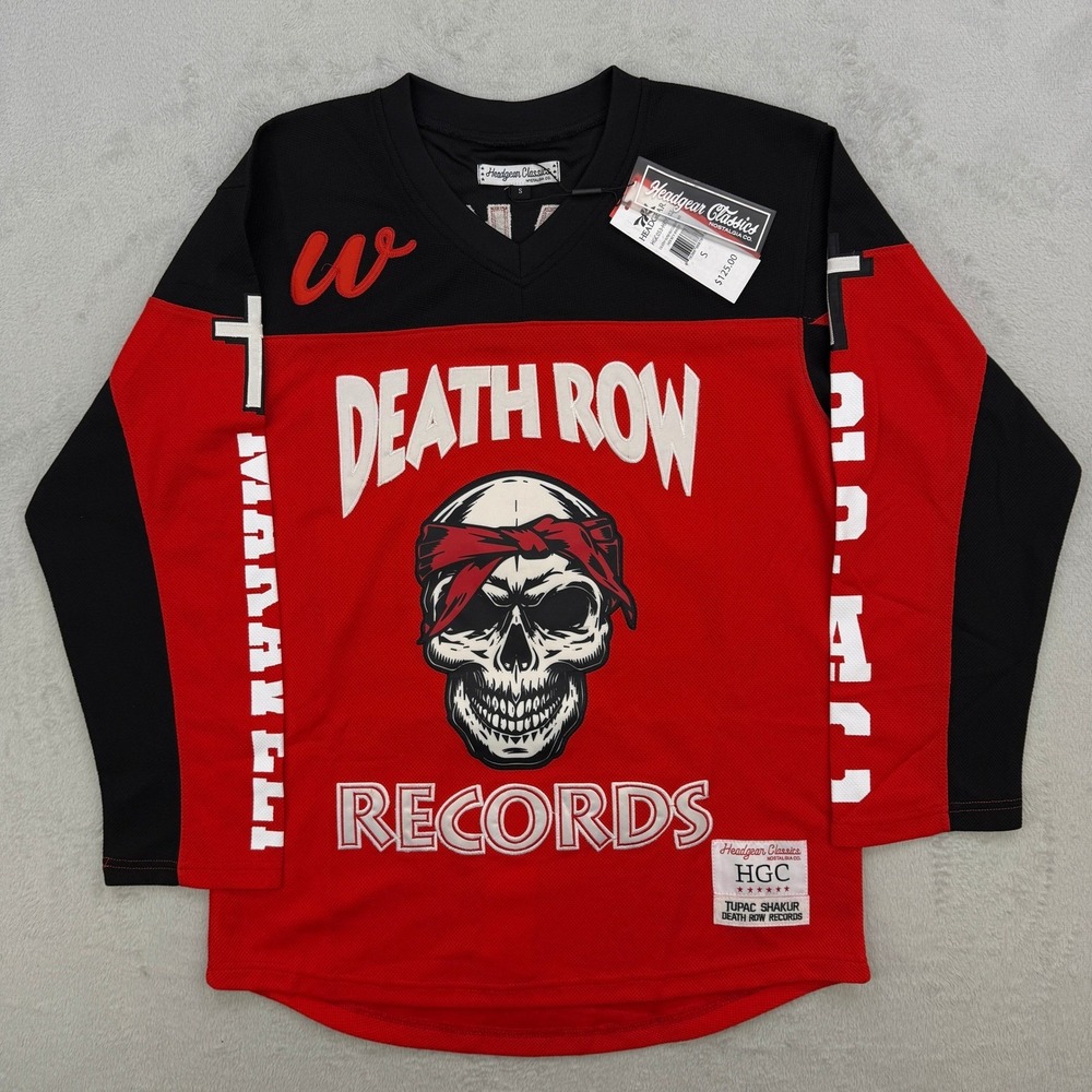 Headgear Classics Jersey Mens Tupac Shakur Death Row Records Hockey Medium